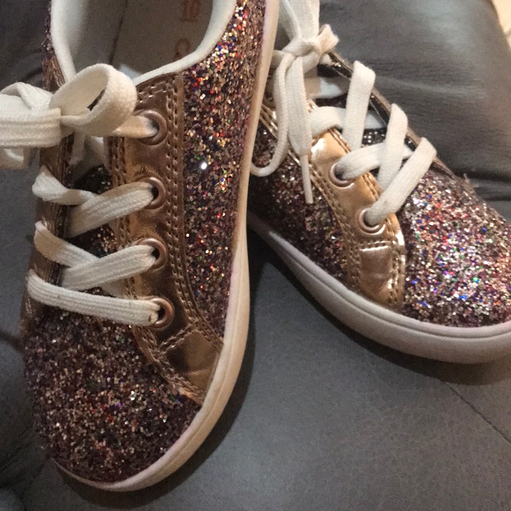 Sneakers Rose gold rainbow glitter EUC